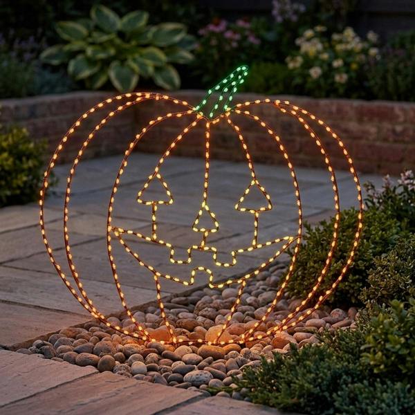 Garden Greatness Twinkling Pumpkin Motif Garden Light Decoration