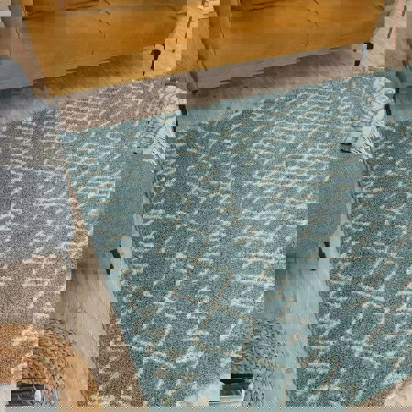 Moroccan shaggy rug rich texture and elegant design floor-heating compatible