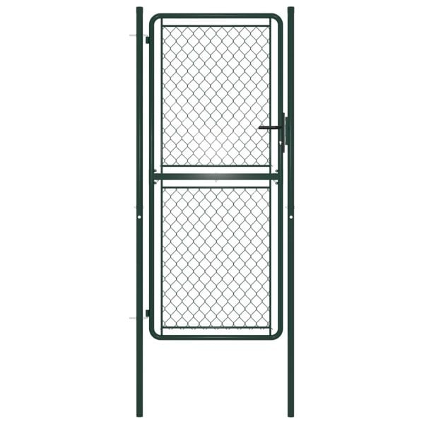 Berkfield Garden Gate Steel 100x175 cm Green