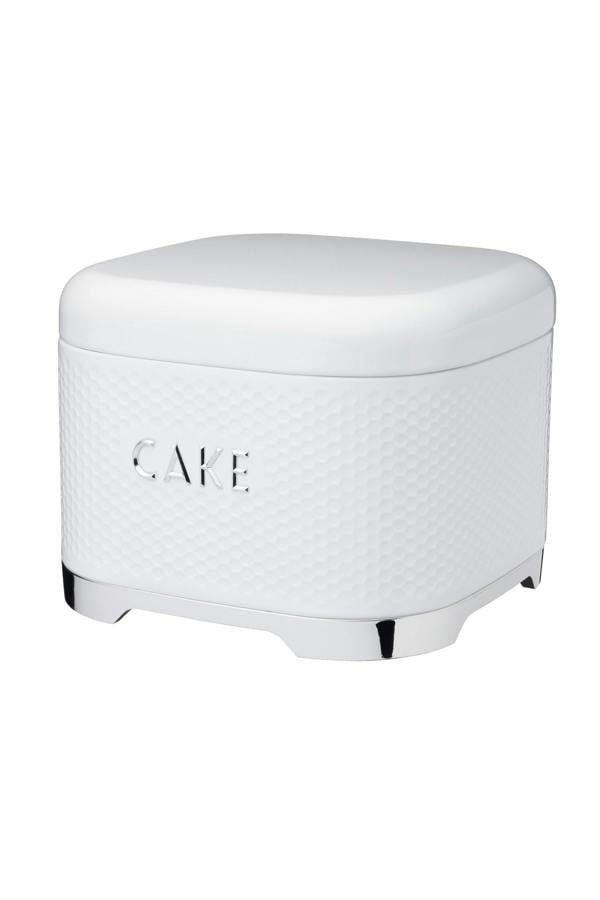 KitchenCraft Lovello Textured Steel Cake Tin - Ice White