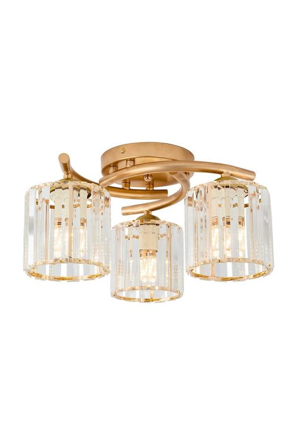 Living and Home 3-Light Ceiling Light with Glass Shade