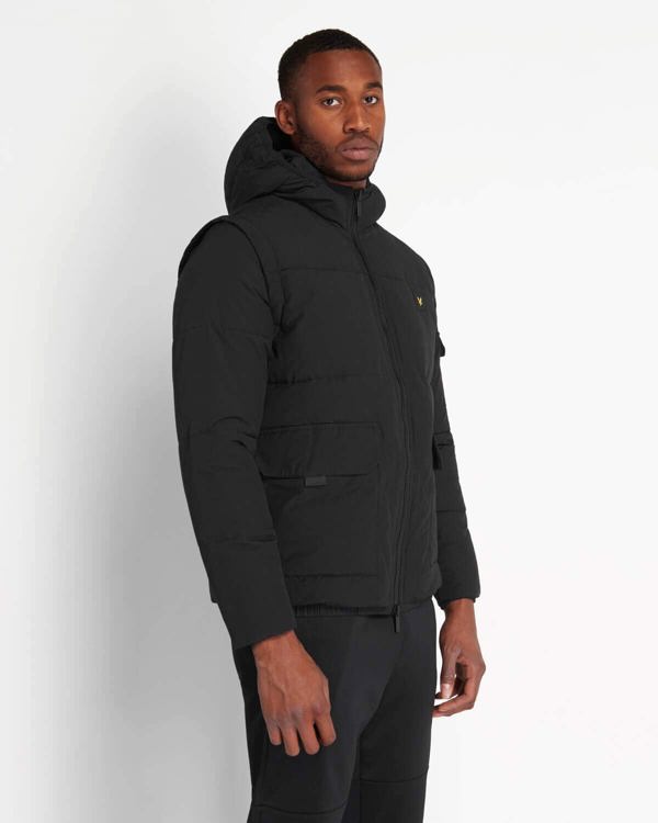 Lyle & Scott 2 in 1 Ripstop Puffer Jacket - Black