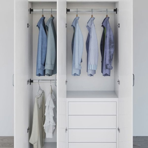 Berkfield Telescopic Wardrobe Rails 2 pcs Silver 58-100 cm