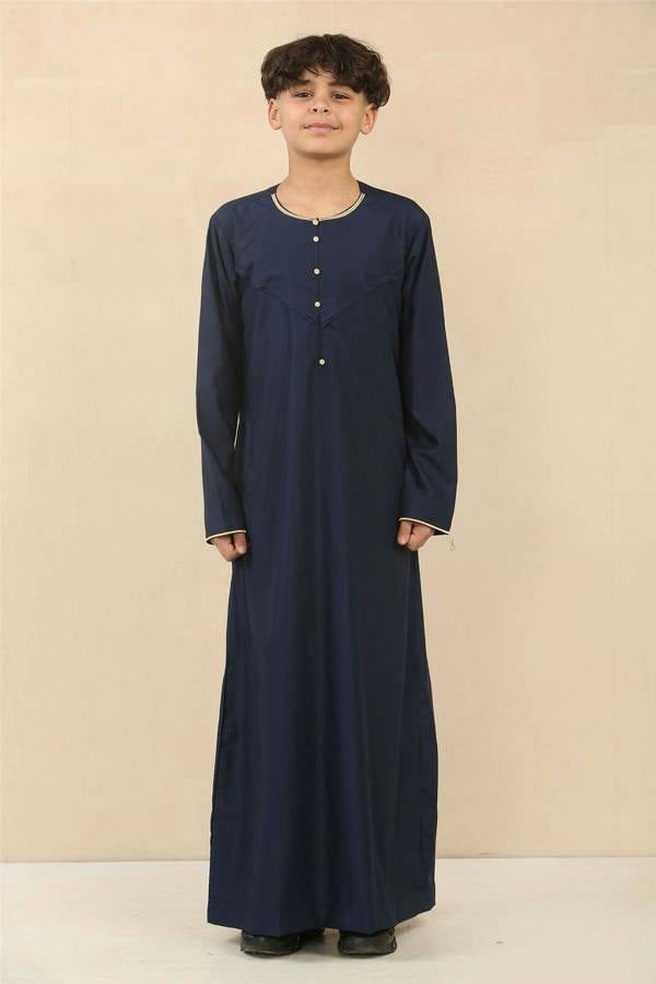 Infinity Leather Kid's Boys Omani Eid Thobe  Saudi Emirati Jubba Robe