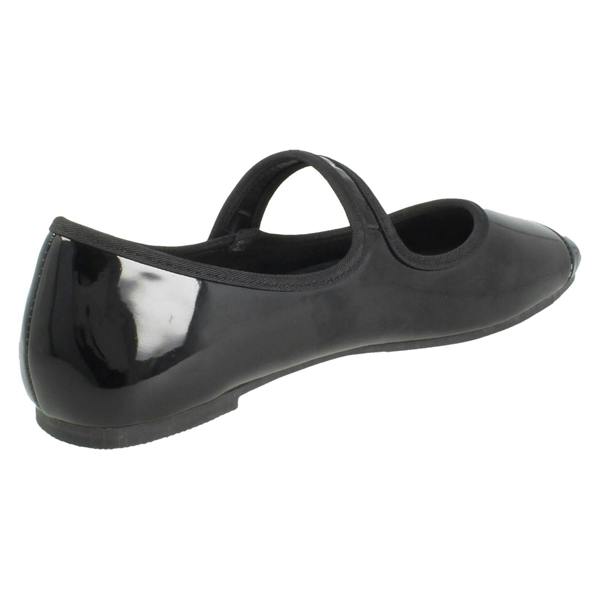 Savannah Ladies Savannah Flat Elasticated Strap Slip On Smart Shoes F80584