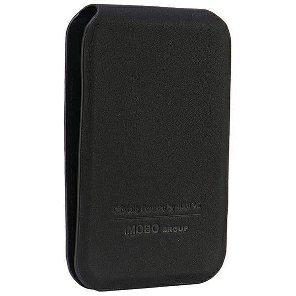 Audi Leather Wallet Card MagSafe Magnetic with Stand Black - AU-MSCH-GT-D3-BK