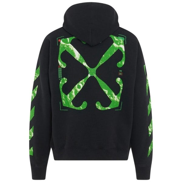 Off-White Moon Camera Design Skate Fit Zip-Up Hoodie - Black