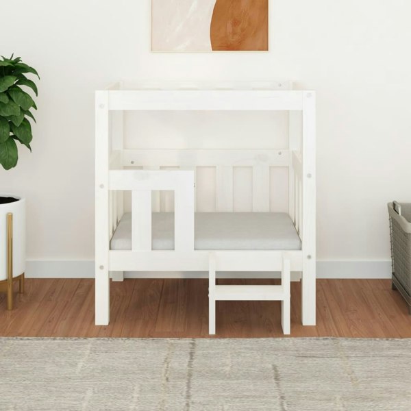 Berkfield Dog Bed White 65.5x43x70 cm Solid Wood Pine