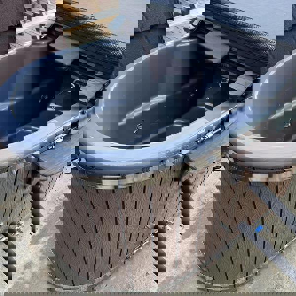 Ofuro wood-fired tub with external heater