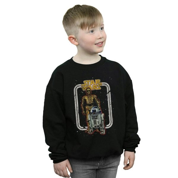 Star Wars Boys R2-D2 And C-3PO Vintage Sweatshirt - Black