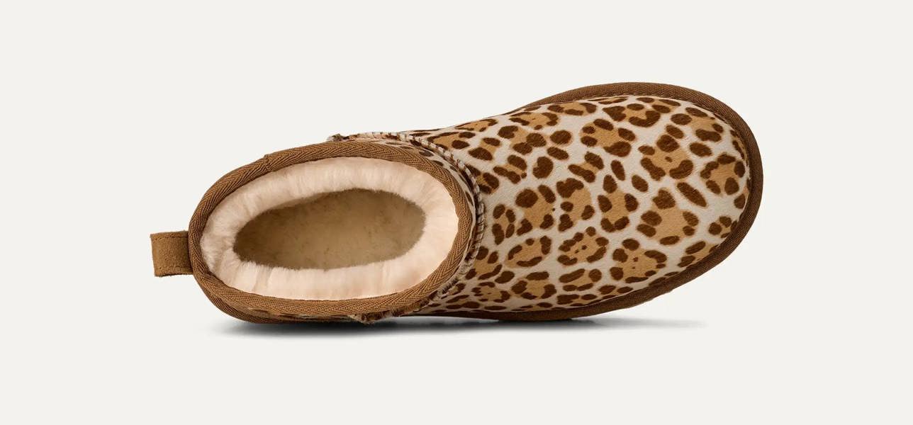 UGG Women's Classic Ultra Mini Plains Boot Felicity Leopard Jasmine