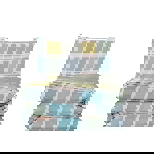 Smart Living Luxury Super Soft Crosshatch Check Reversible Complete Bedding Set