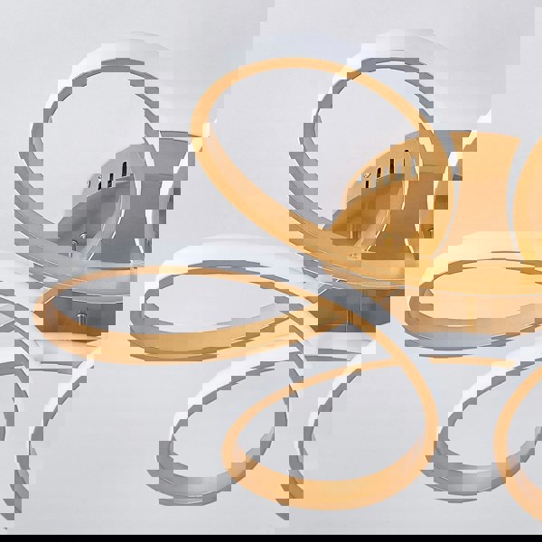 Golden Frame Modern Cool White LED Chandelier Ceiling Light Ceiling Light Fixtures Living and Home