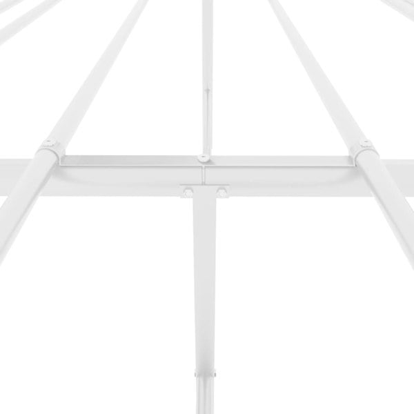 Berkfield Metal Bed Frame White 120x200 cm