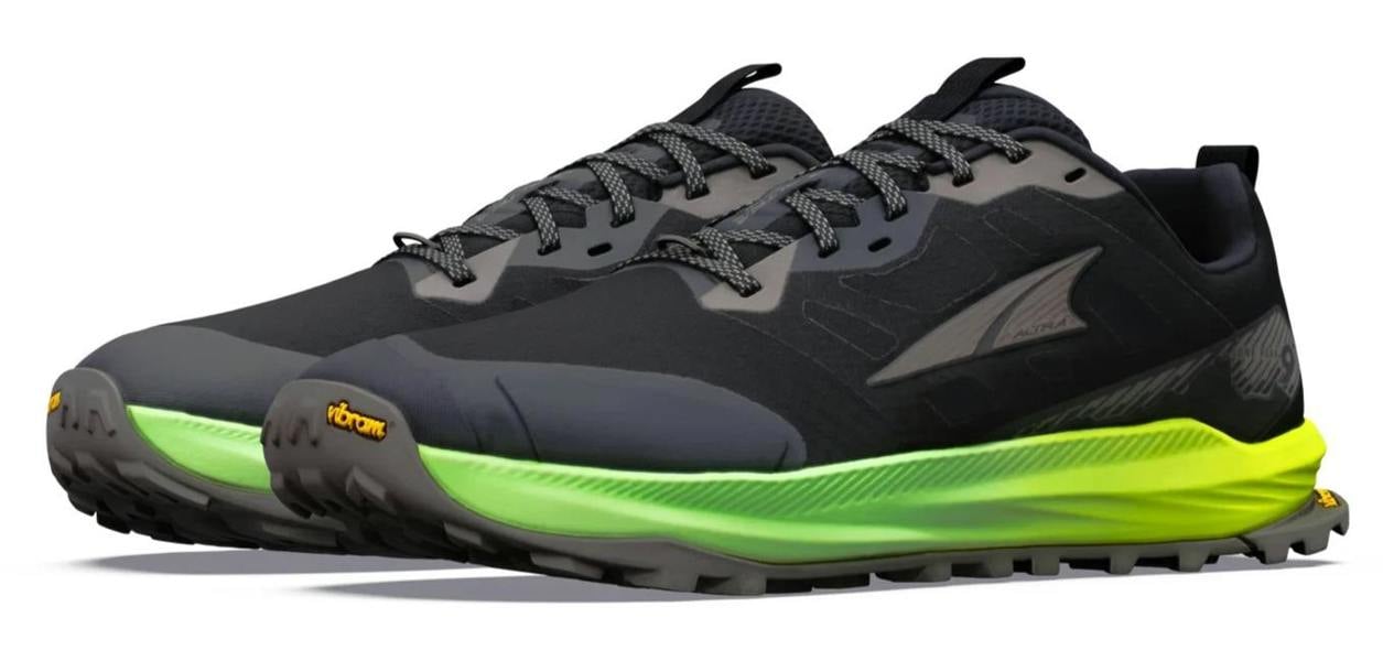 ALTRA Mens Lone Peak 9+ Trail Running Trainers Hiking Shoes Black Green