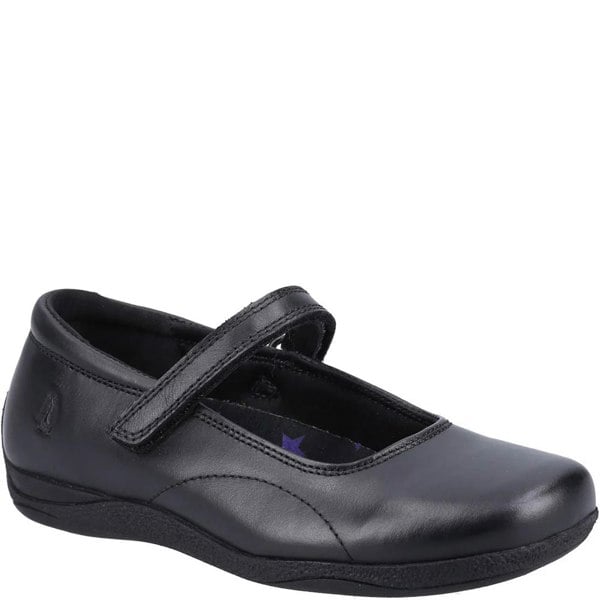 Hush Puppies ARIA Girls Leather School Shoes Black