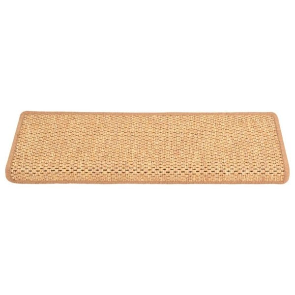 Berkfield Stair Mats Self-adhesive Sisal-Look 15 pcs 65x21x4 cm Orange