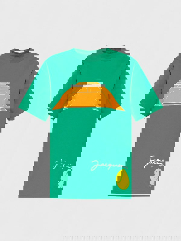 Jacquemus Le T-Shirt Tennis Print Tennis Green - Supplied FashionJACQUEMUS