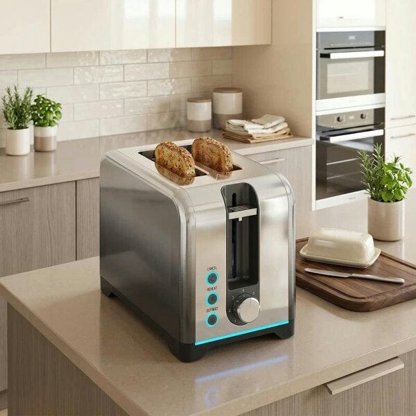 2 Slice Toaster with 7 Browning Levels, Reheat, Defrost and Cancel Functions