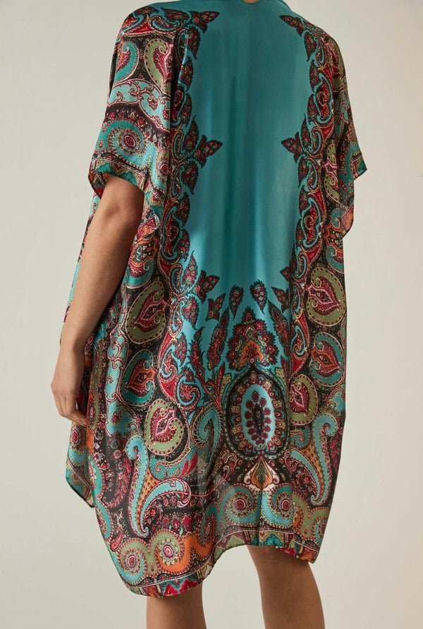 Vibrant Paisley Kaftan, Relaxed Fit