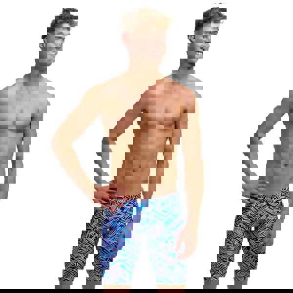 Funky Trunks Boys Blue Bits Swim Training Jammer - Blue