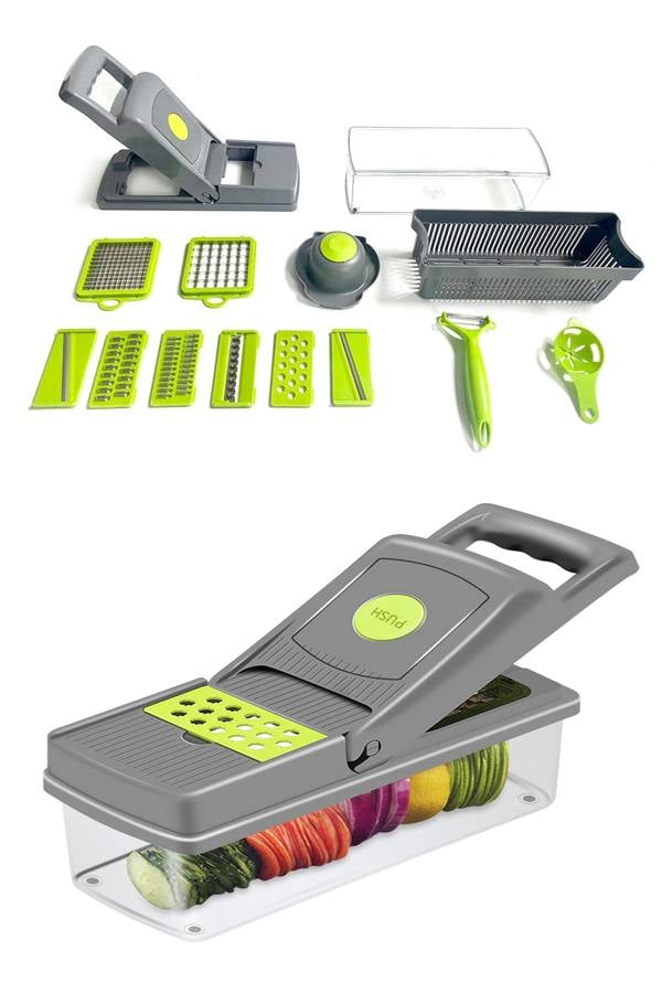 Living and Home 14-in-1 Kitchen Multifunctional Vegetable Food Slicer Chopper Cutter Grater