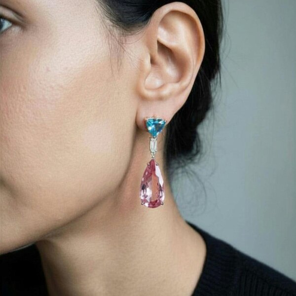 Uchi & Soto Hanabi Stone Shapes Drop Earrings