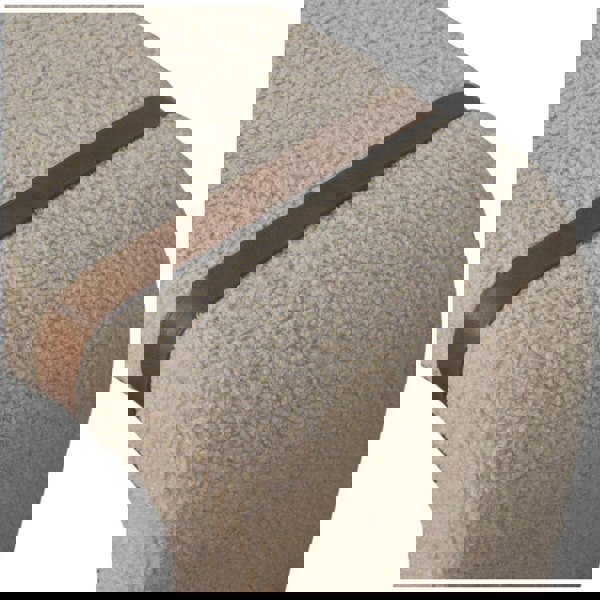 Artisan Furniture Solid Wood Boucle Leather Strap Bench