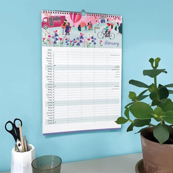 Happy Family A3 Family Organiser 2027, Family Planners, Month To View, Family, Gift