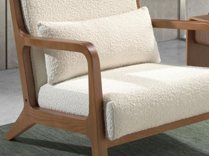 Angel Cerdá White Fabric Armchair 5100