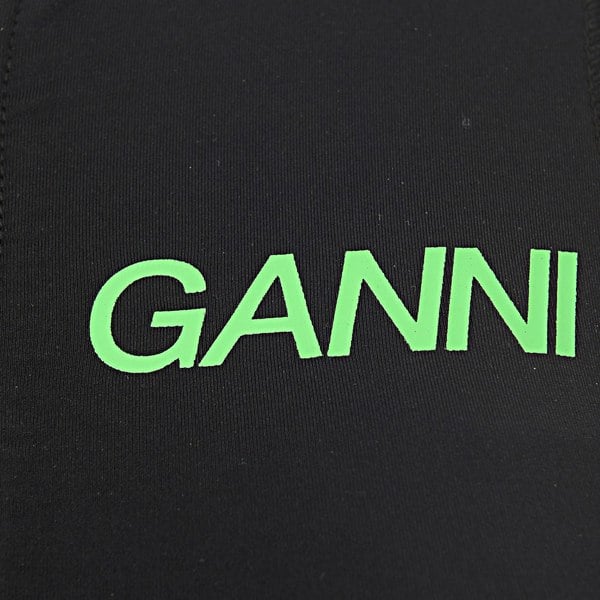 Ganni Womens Active Racerback Zipper Sports Bra in Multicoloured