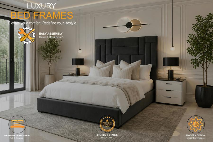 Paradise Beds Abstract Haven Ottoman Bed With Headboard