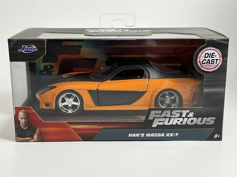 a toy car in a box