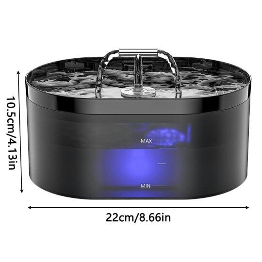 Havendro Pet Water Fountain 2.2L Automatic Dog Drinking Fountain Filtered Cat Water Bowl