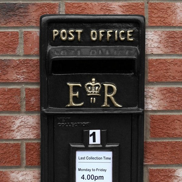 Monstershop Black Royal Mail Post Box