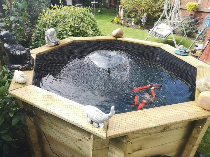 6ft 473 Gallon Octagonal Wooden Koi Pond, 27mm thick, 1099mm high