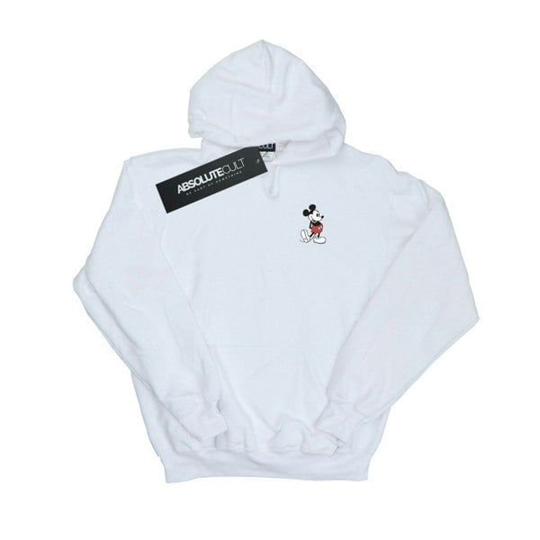 Disney Womens/Ladies Mickey Mouse Kickin Retro Chest Hoodie - White