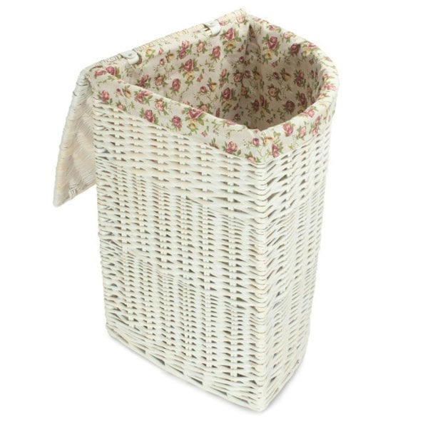 Corner Laundry Wicker Basket