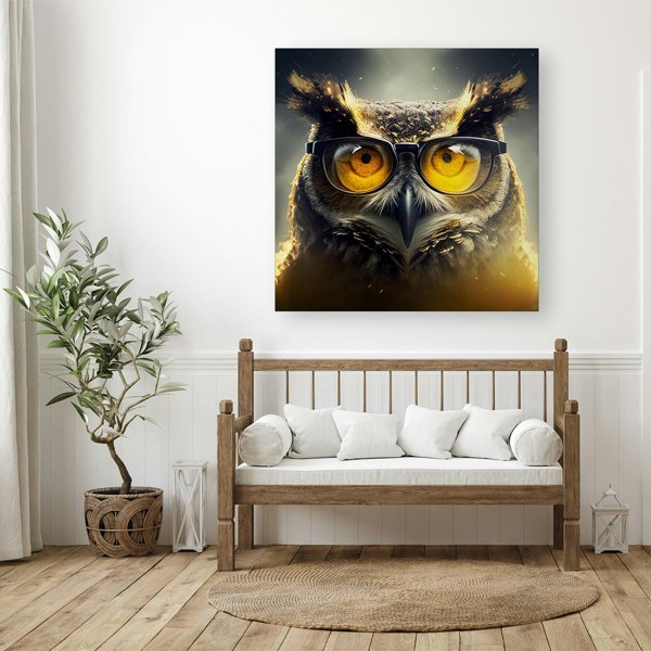 Warren Reed Owl Splash Art Canvas