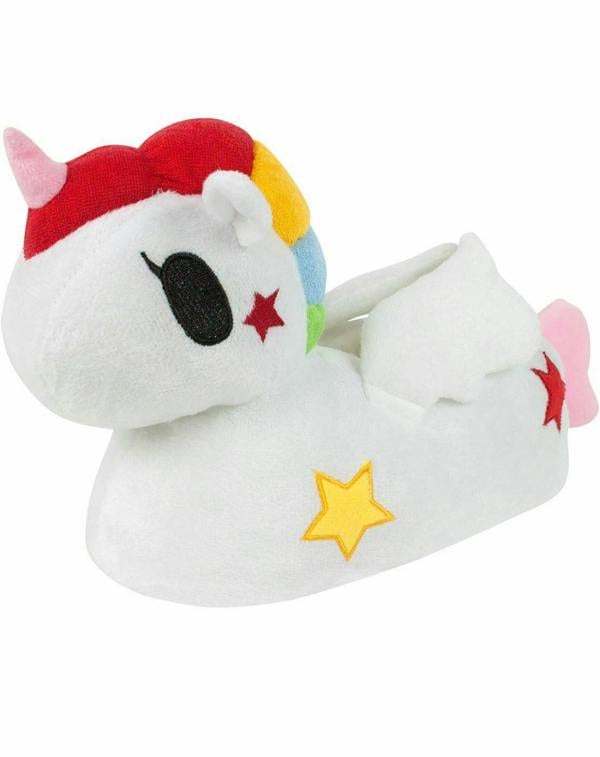 Womens White Unicorn 3D Slippers