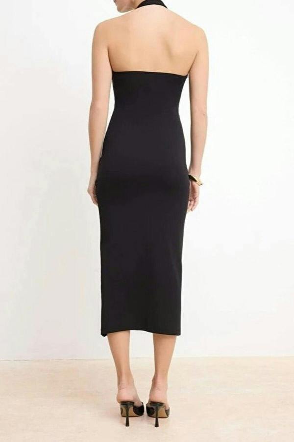 WOVCOR Bodycon Midi Dress