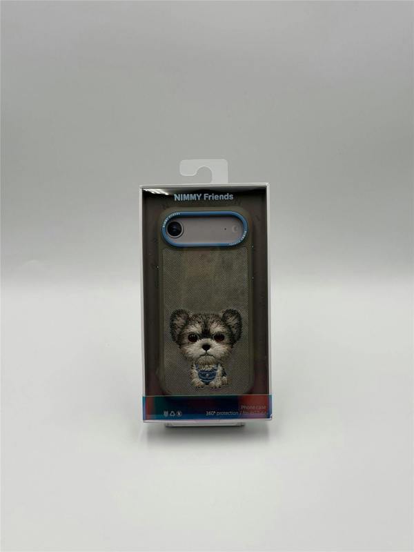 Nimmy Friends Nimmy Big Eye Cute Pet Yorkie Dog Case with MagSafe for iPhone 17 Air 6.5" Grey Blue - N-XDY-IP17-AIR-027