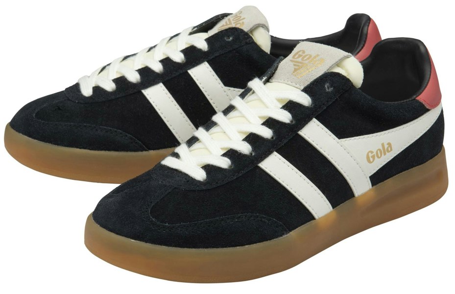 Gola Cyclone Suede Women's Black/Off White/Coral Trainers