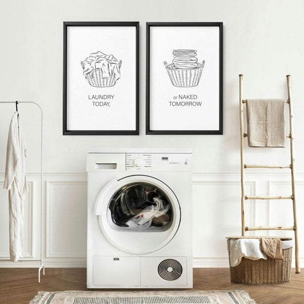 Wall Art Laundry Room | Set of 2 wall art prints