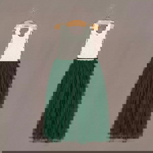 Dark Green flower girl dress