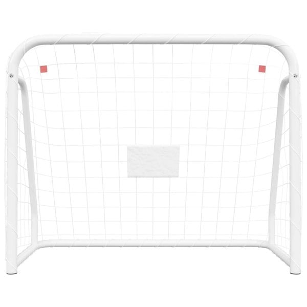 Berkfield Football Goal with Net White 125x96x60 cm Steel&Polyester