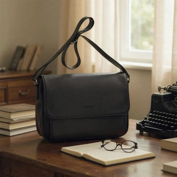 Infinity Leather Genuine Leather Laptop Bag Travel Work Messenger Satchel - Camden