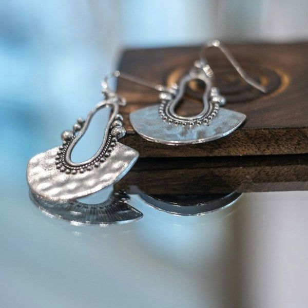 Silver Ethnic Quirky Earring