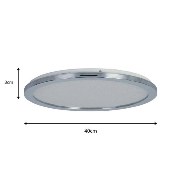 Pagazzi Lighting Addie Bathroom Chrome & Crystal LED Flush Ceiling Light