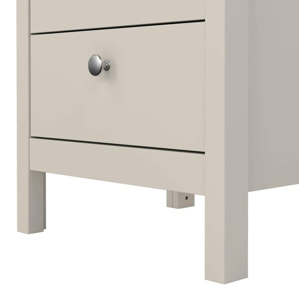 Wyld Haus Gossmere Natural Cashmere Bedside Table 3 Drawers